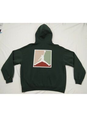 Nike Air Jordan Jumpman Green Mens Hooded Hoodie Pullover Sweatshirt Jacket L